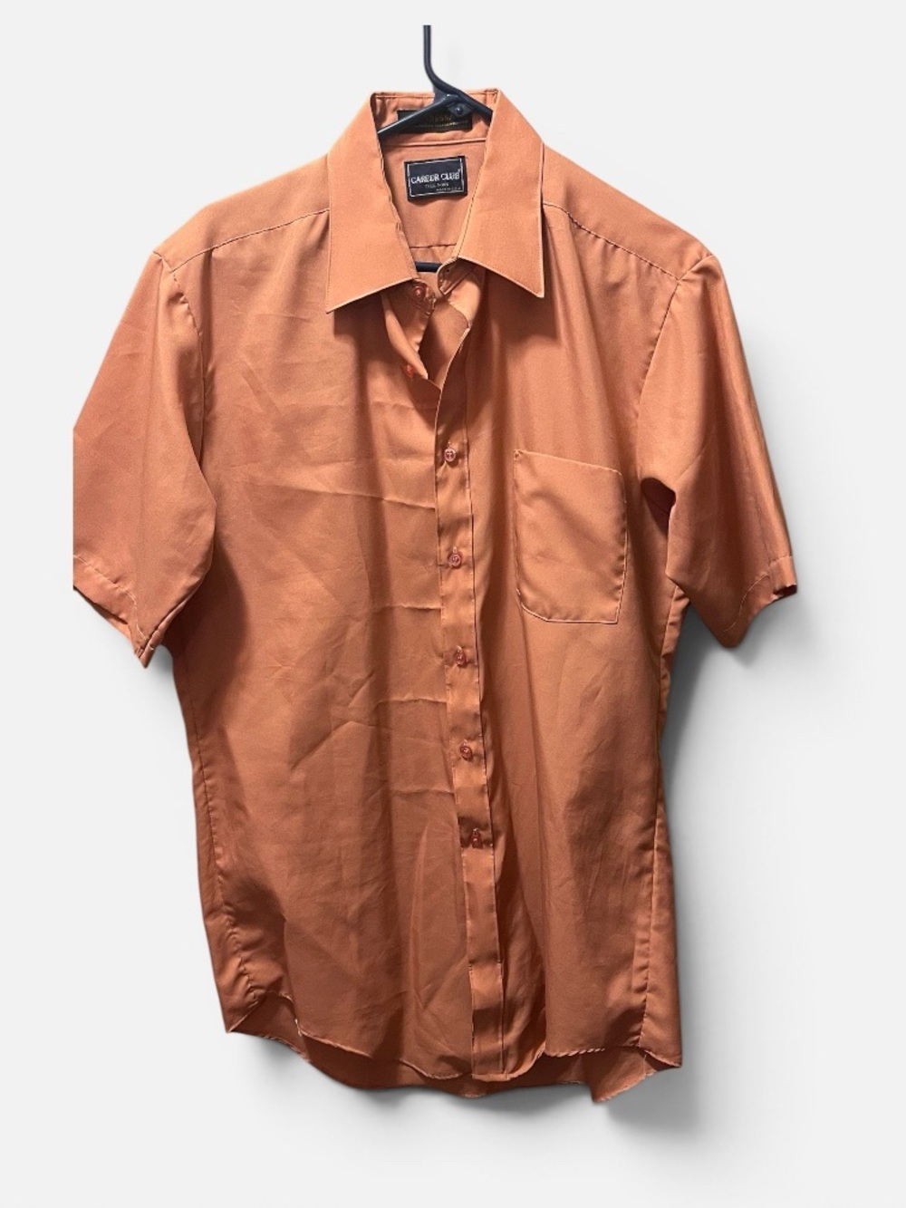 Career club orange button down shirt